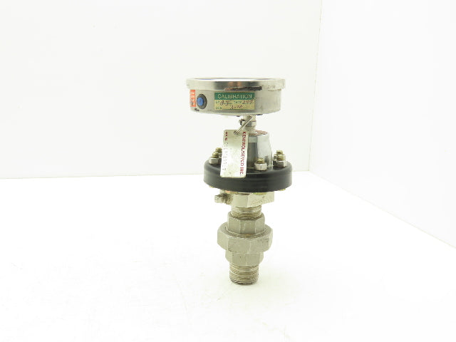 Ashcroft C1215 Type 101 Threaded Diaphragm Seal With 0-60psi Guage 1" NPT