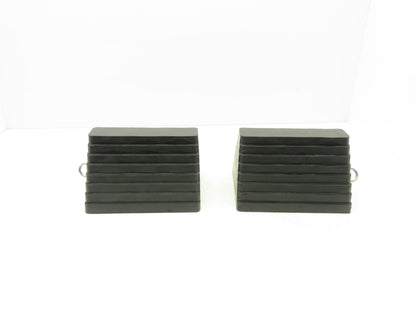 Uline H-517 Wheel Chocks Black Rubber 9-3/4x8x6" Truck Loading Dock Lot of 4