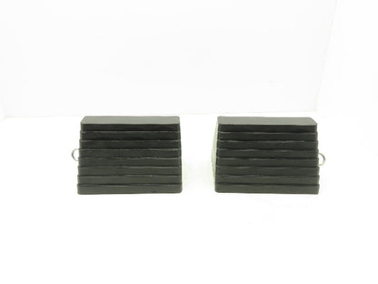 Uline H-517 Wheel Chocks Black Rubber 9-3/4x8x6" Truck Loading Dock Lot of 4
