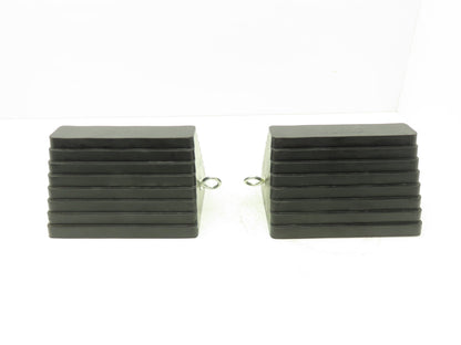 Uline H-517 Wheel Chocks Black Rubber 9-3/4x8x6" Truck Loading Dock Lot of 4