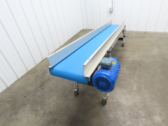 EMI Plastics EAF-12-96-20 Incline Belt Conveyor 12"W x 96"L 24FPM 230/460V 3PH
