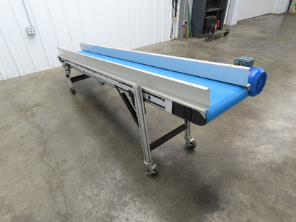 EMI Plastics EAF-12-96-20 Incline Belt Conveyor 12"W x 96"L 24FPM 230/460V 3PH