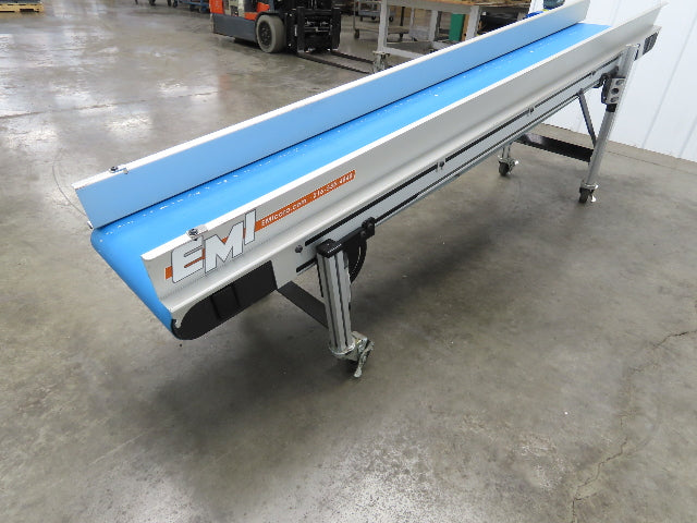 EMI Plastics EAF-12-96-20 Incline Belt Conveyor 12"W x 96"L 24FPM 230/460V 3PH