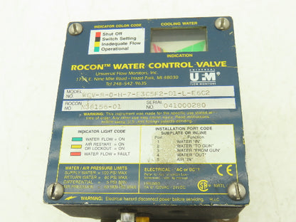 Rocon WCV-B-0-H-7-E3C5F2-D1-L-E6C2 Water Control Valve 150PSI 120VAC N38156-01