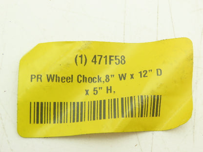 Checkers 471F58 Wheel Chocks Black Rubber 8x12x5" Max 55" Wheel 3' Chain Set