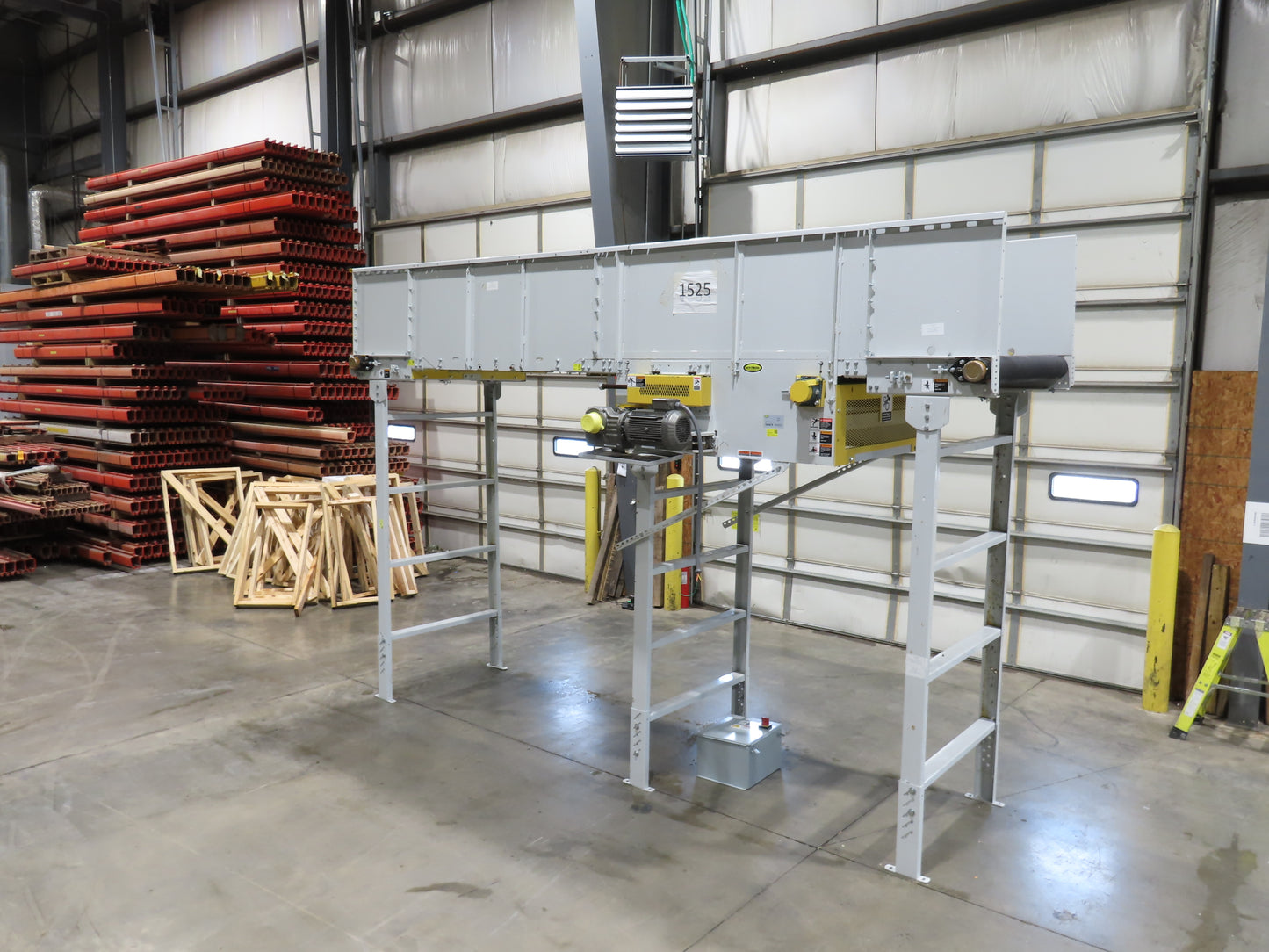 Hytrol BPC 43"x 15' Slider Bed Conveyor 41" Belt 3Hp 3PH Center Drive 160fpm