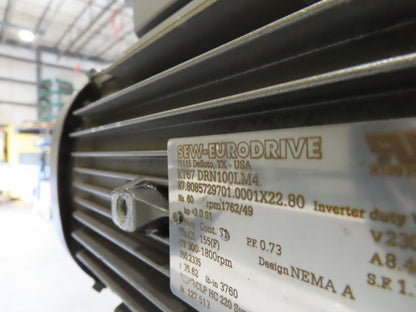 Hytrol HSS 37"x 15' Slider Bed Conveyor 35" Belt 3Hp 3PH Center Drive 120fpm