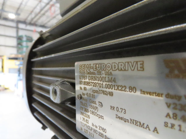 Hytrol HSS 37"x 15' Slider Bed Conveyor 35" Belt 3Hp 3PH Center Drive 120fpm