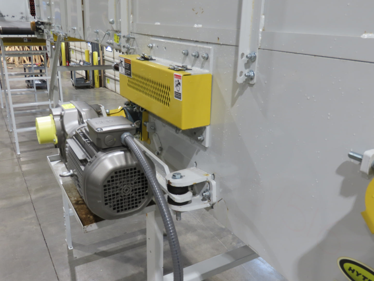 Hytrol BPC 43"x 15' Slider Bed Conveyor 41"Belt 3Hp 3PH Center Drive 120fpm 98"H