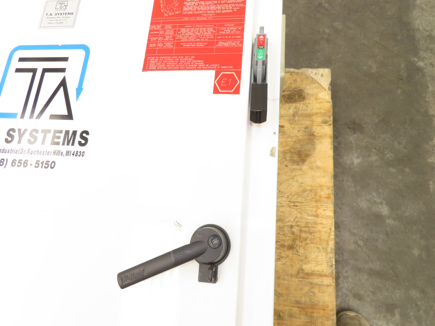 Hoffman A48SA3810 Electrical Enclosure 48x38x10" 60A Disconnect Backpanel