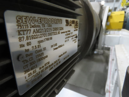 Hytrol HSS 43"x 63' Slider Bed Conveyor 41" Belt 7.5Hp 3PH Center Drive