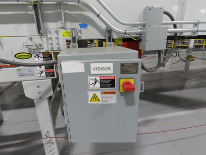 Hytrol HSS 43"x 63' Slider Bed Conveyor 41" Belt 7.5Hp 3PH Center Drive