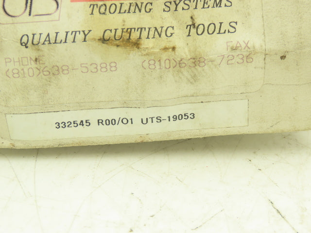 Kennametal 332545 R00/01R Indexable End Face Mill 13-Insert Cutter 3" Head