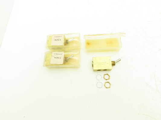 Clippard MJTV-4 Pneumatic Air Valve 4-Way 300psig Brass 1/8" NPT Lot of 3