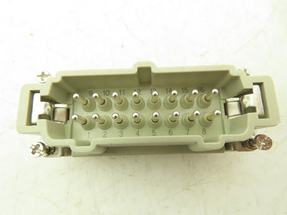 Harting 16 Pin 15/16A 500V 250v Connector Set Lot of 2 Sets