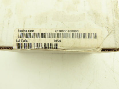 Harting 16 Pin 15/16A 500V 250v Connector Set Lot of 2 Sets