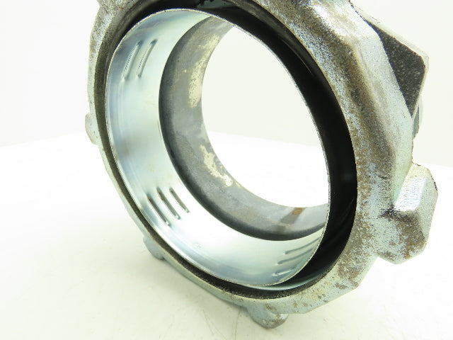 EGS 4Q-600 LiquidTight Connector 6" Straight With Sealing Ring & Locknut O-Z