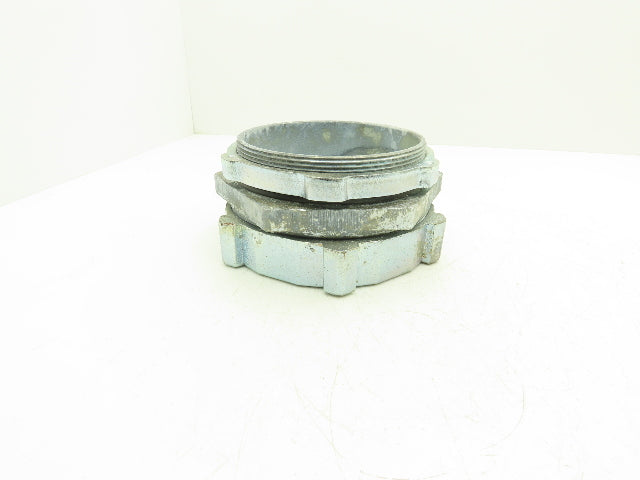 EGS 4Q-600 LiquidTight Connector 6" Straight With Sealing Ring & Locknut O-Z