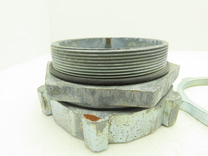 EGS 4Q-600 LiquidTight Connector 6" Straight With Sealing Ring & Locknut O-Z