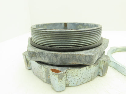 EGS 4Q-600 LiquidTight Connector 6" Straight With Sealing Ring & Locknut O-Z