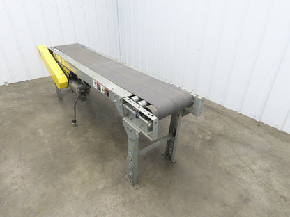 17"W x 7' Slider Bed Conveyor 12"Belt .17Hp 115/230V 1PH End Drive 60fpm Adj Ht
