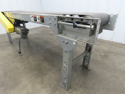 17"W x 7' Slider Bed Conveyor 12"Belt .17Hp 115/230V 1PH End Drive 60fpm Adj Ht