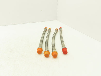Integra Stainless Steel Flex Hydraulic Hose 1/2" NPT 12" OAL TFE Type Lot of 4