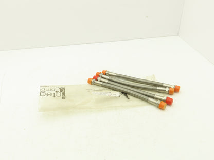 Integra Stainless Steel Flex Hydraulic Hose 1/2" NPT 12" OAL TFE Type Lot of 4