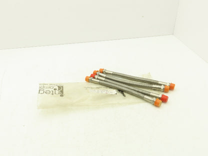 Integra Stainless Steel Flex Hydraulic Hose 1/2" NPT 12" OAL TFE Type Lot of 4
