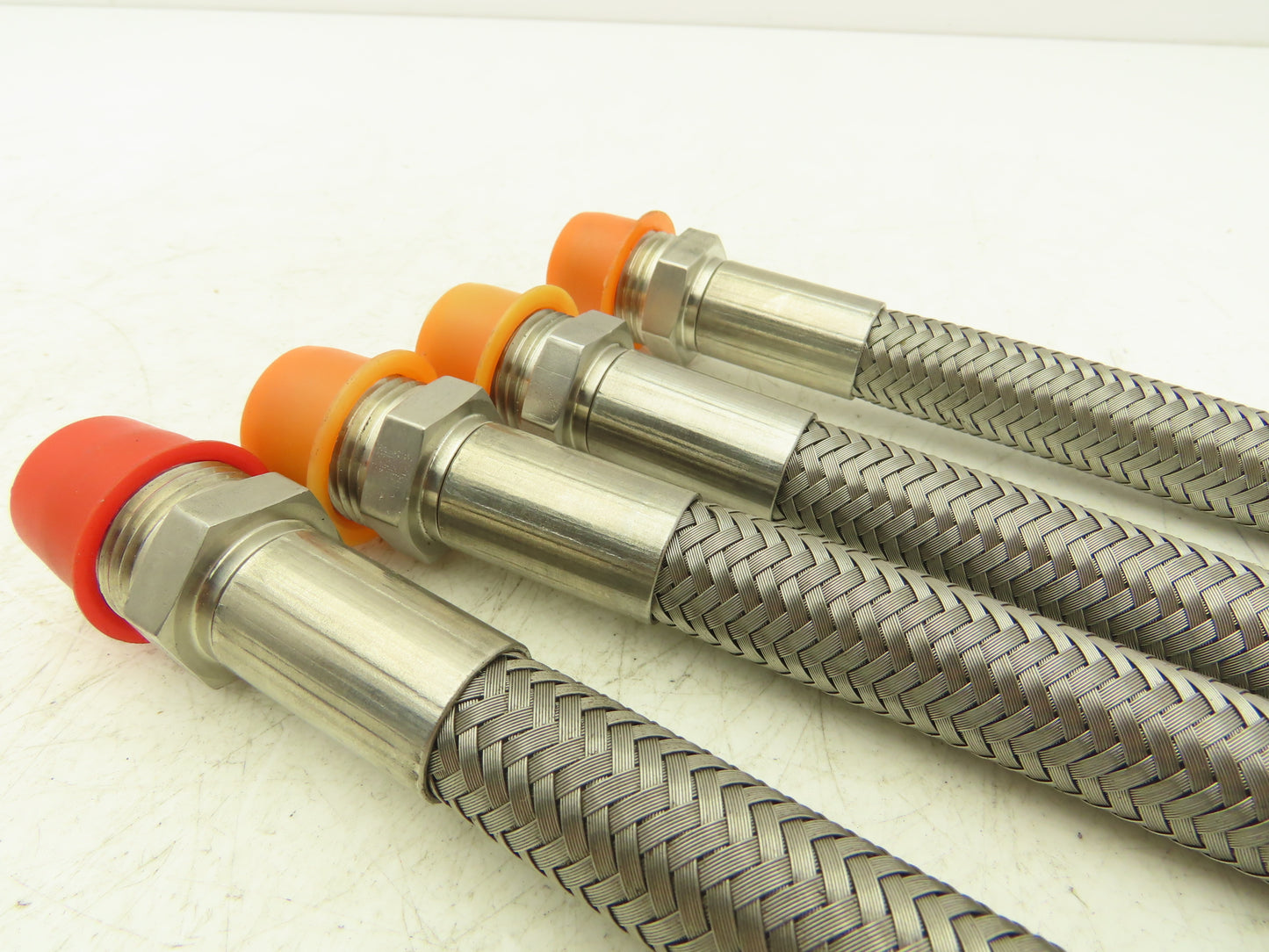 Integra Stainless Steel Flex Hydraulic Hose 1/2" NPT 12" OAL TFE Type Lot of 4