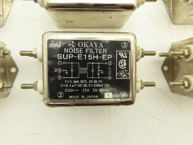 Okaya SUP-E15H-EP Noise Filter 250VAC 15A 50/60Hz Lot of 8