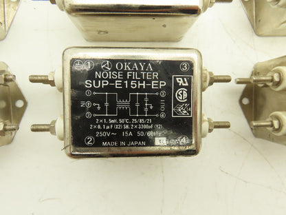 Okaya SUP-E15H-EP Noise Filter 250VAC 15A 50/60Hz Lot of 8
