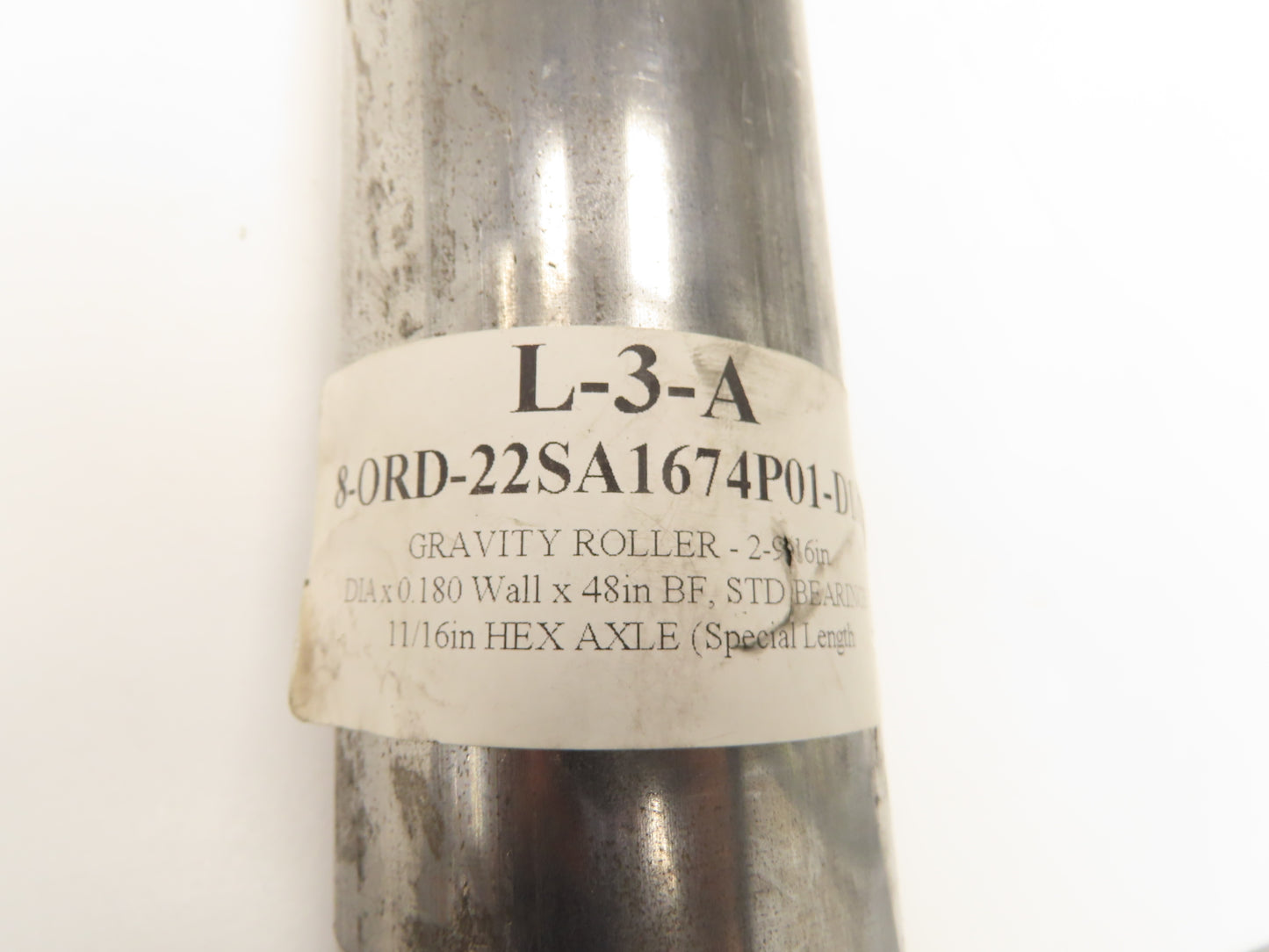 2-9/16" Dia x 48"BF Heavy Duty Pallet Conveyor Gravity Roller 11/16" Hex Axle