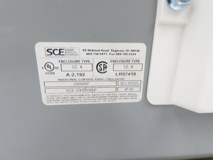 Saginaw SCE-20H2006LP Electrical Enclosure 20x20x6" Backplate Knockout Wallmount