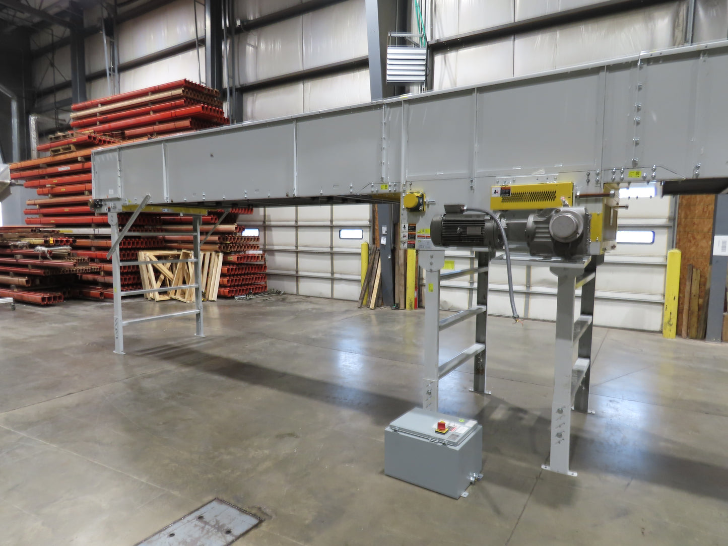 Hytrol BPC 49"x 63' 6" Slider Bed Conveyor 47"Belt 7.5Hp 3PH Center Drive 170fpm