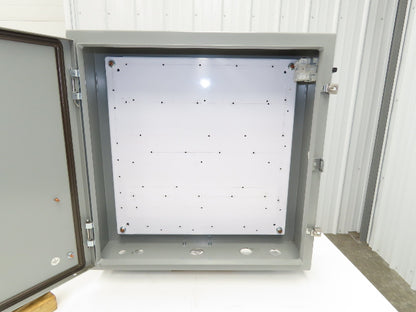 Saginaw SCE-24H2406LP Electrical Enclosure 24x24x6" Backplate Knockout Wallmount