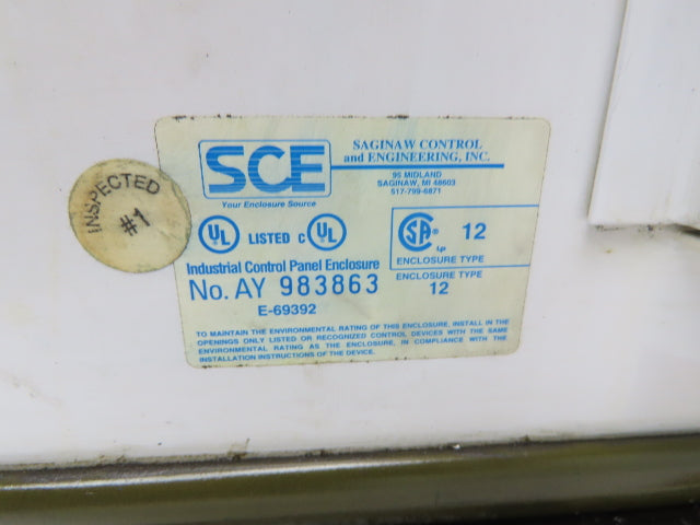 Saginaw AY983863 Electrical Enclosure 20x20x8" Wall Mount