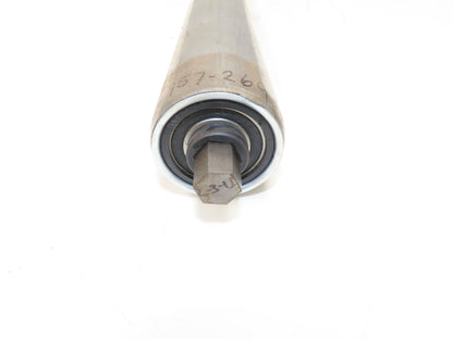 Hytrol 2.5" Dia x 34" Belt Conveyor Snub Roller 11/16" Hex Axle B-25967-269