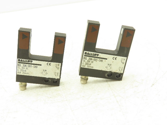 Balluff BGL 20A-001-S49 Photoelectric Forked Sensor  Lot of 2