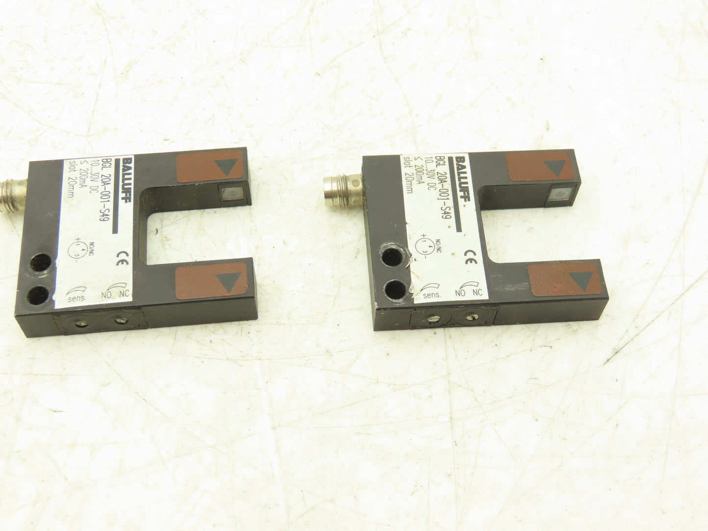 Balluff BGL 20A-001-S49 Photoelectric Forked Sensor  Lot of 2