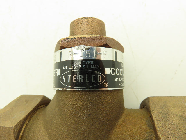 Sterlco R-151-F Temperature Control Valve 105-145°F 125PSI 3/4"" NPT Brass