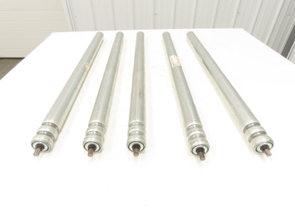 Hytrol 1.9"x 33"BF Double Grooved O-Ring Conveyor Roller SA-039353-264  Lot of 5
