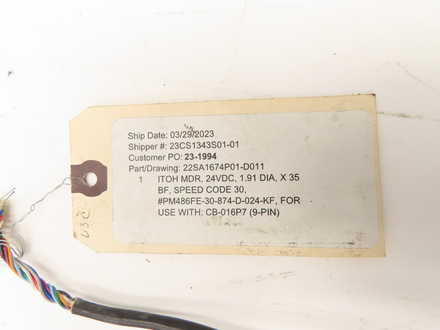 Itoh Denki PM486FE-30-874-D-024 MDR Motorized Conveyor Roller 1.9"x 35"BF 24V