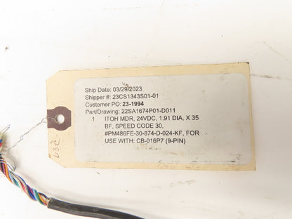 Itoh Denki PM486FE-30-874-D-024 MDR Motorized Conveyor Roller 1.9"x 35"BF 24V