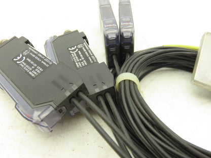 Keyence FS-V33CP Fiber Optic Sensor 24V Various Cable Lengths Included Lot of 4