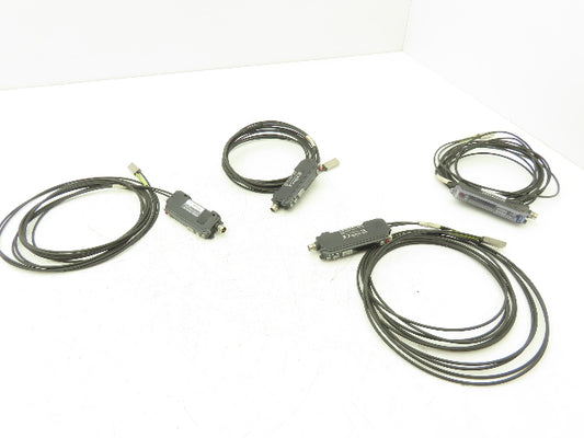 Keyence FS-V31CP Fiber Optic Sensor 24V Various Cable Lengths Included Lot of 4