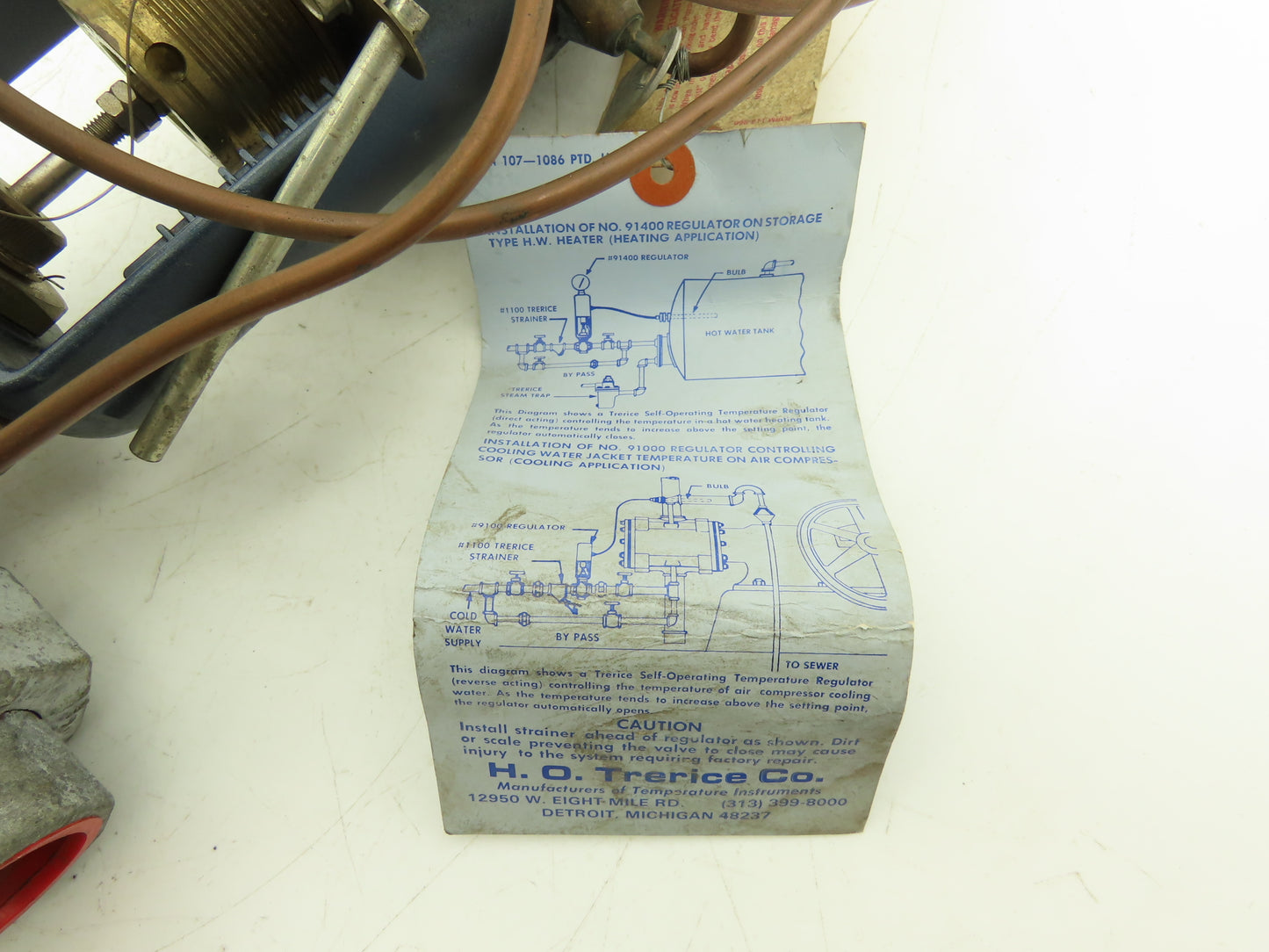 Trerice 91400 Self-Operated Temperature Regulator 12' Capillary Indicating Dial