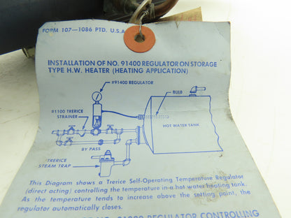 Trerice 91400 Self-Operated Temperature Regulator 12' Capillary Indicating Dial
