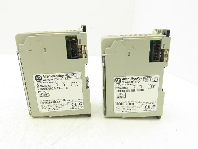 Allen Bradley 1769-IQ32 MicroLogix Compact I/O Sink/Source Input 32 Pt Lot of 2
