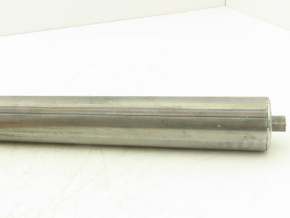 Stewart Glapat 55-651A-27BF Conveyor Idler Roller 1.5"x 27"BF 7/16" Hex Axle